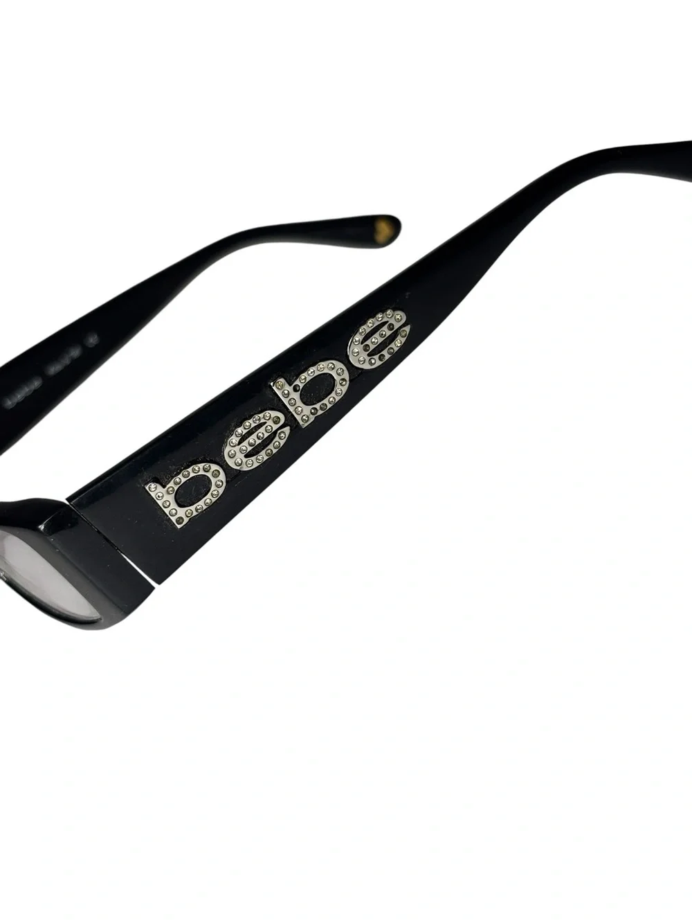 Vintage Y2K bebe Women's Glasses Frames Black Bling Logo 48 15 130 Kiss & Tell